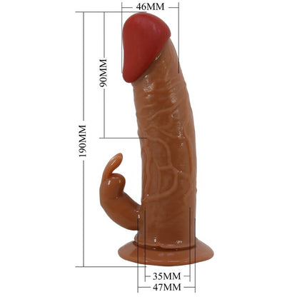 PRETTY LOVE - MARION HARNESS SLIP UNIVERSALE CON DILDO VIBRANTE 19 CM MARRONE