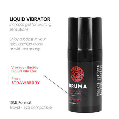 BRUMA - VIBRATORE LIQUIDO CREMA  ULTRA SCORREVOLE FRAGOLA 15 ML