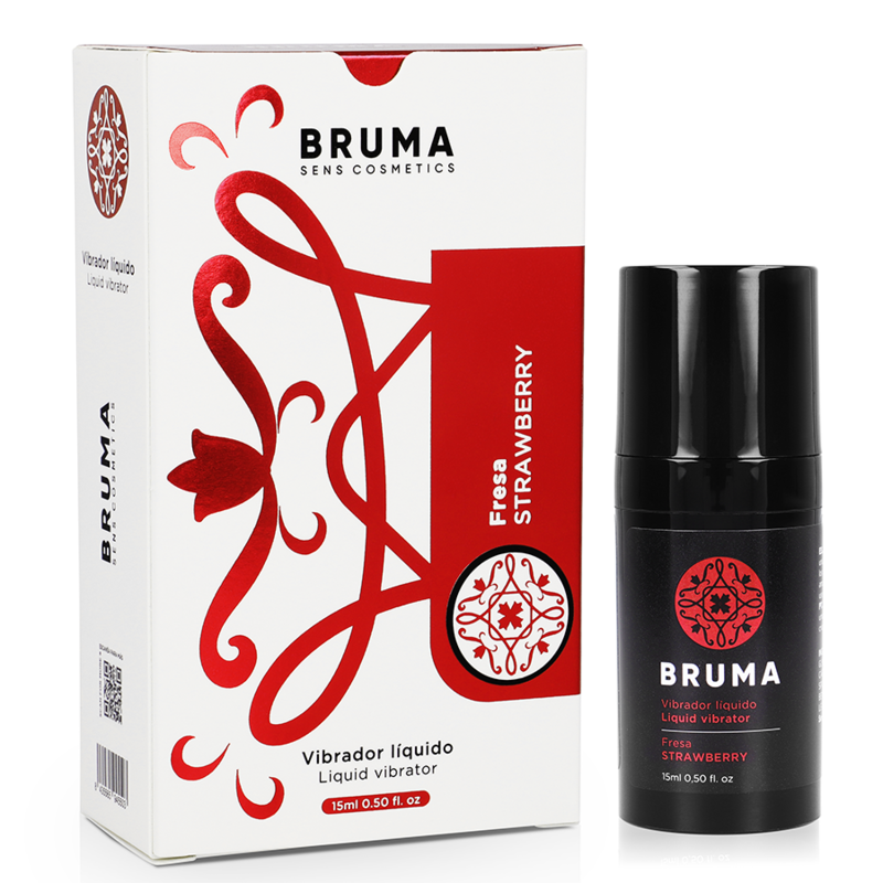 BRUMA - VIBRATORE LIQUIDO CREMA  ULTRA SCORREVOLE FRAGOLA 15 ML