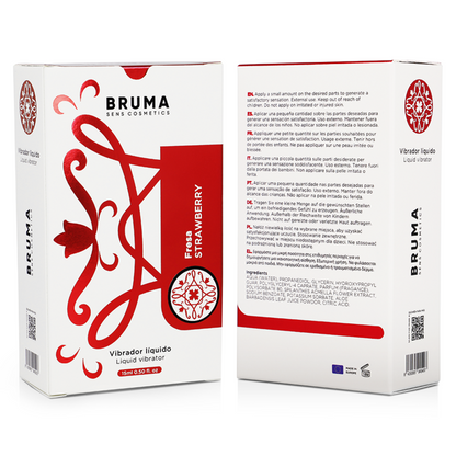 BRUMA - VIBRATORE LIQUIDO CREMA  ULTRA SCORREVOLE FRAGOLA 15 ML