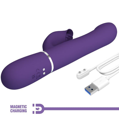 PRETTY LOVE - ZALIN PERLE VIBRATORE CONIGLIO 4 EN 1 VIOLA