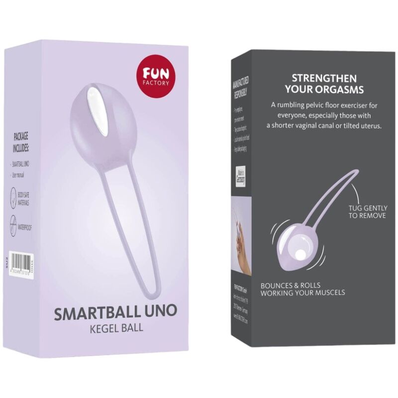 FUN FACTORY -STIMOLATORE  SMARTBALL UNO PALLA PELVICA BIANCO / VIOLA PASTELLO