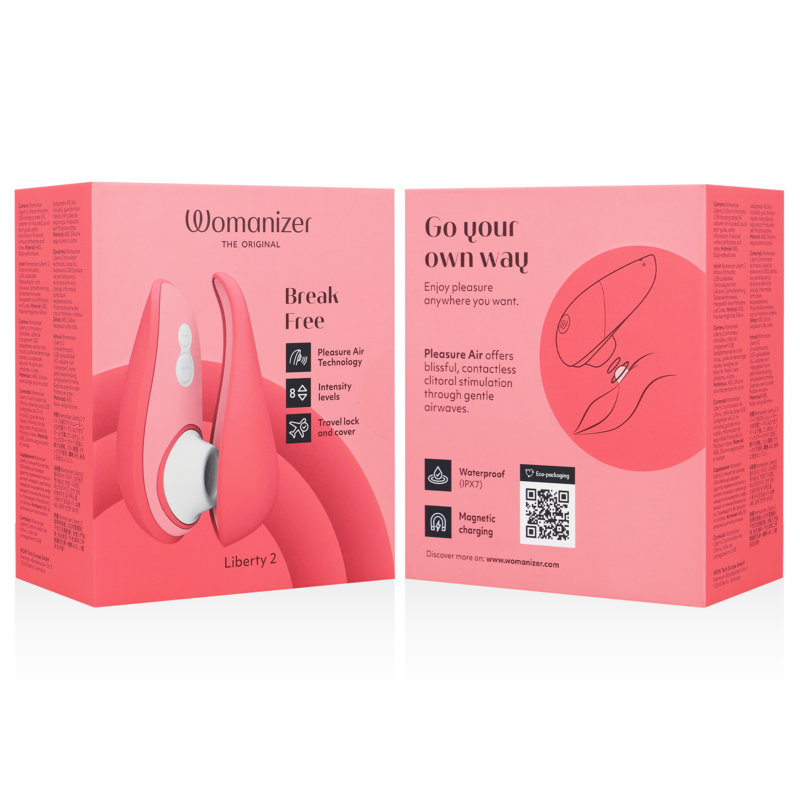 WOMANIZER - LIBERTY 2 STIMOLATORE CLITORIDE & VENTOSA VERDE CHIARO