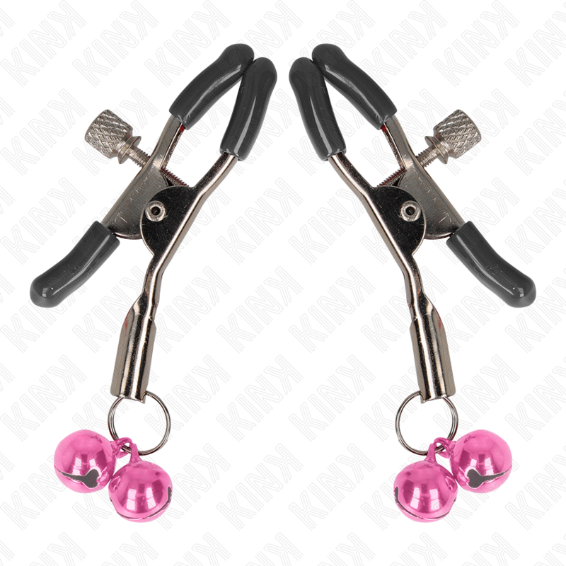 KINK - MORSETTO PER CAPEZZOLI DOPPIA CAMPANA ROSA 6 CM