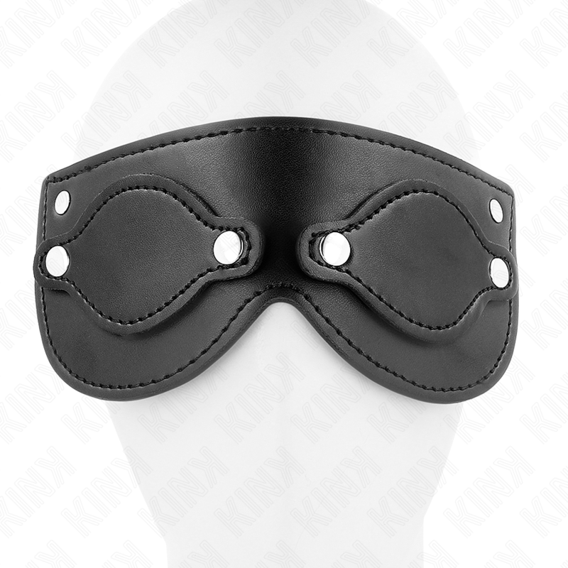 KINK - MASCHERA IN SIMILPELLE CON COPRI OCCHI RIMOVIBILI 22 x 9 CM