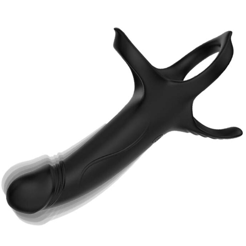 ARMONY - DILDO CON ANELLO E VIBRATORE NERO