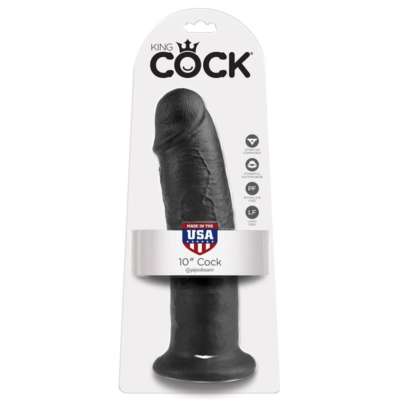 KING COCK - 10 DILDO NERO 25 CM