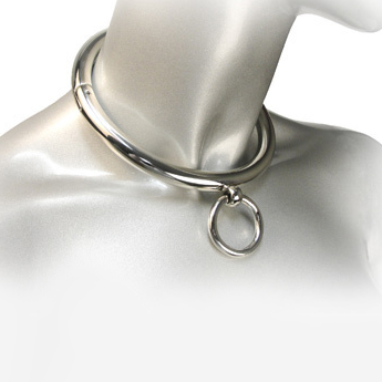 METAL HARD - COLLANA BDSM CON ANELLO 18CM