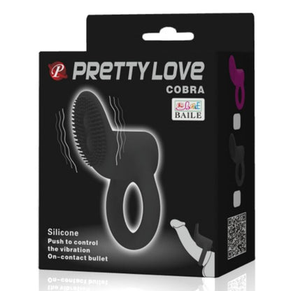 PRETTY LOVE - COBRA ANELLO VIBRATORE NERO