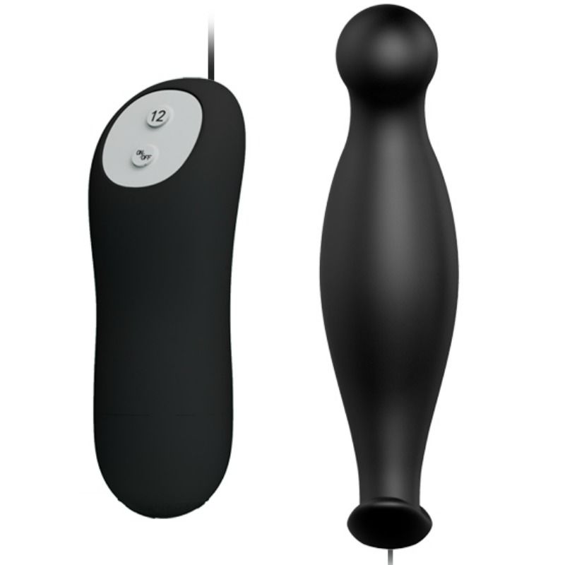 PRETTY LOVE - PLUG ANALE IN SILICONE 12 MODALIT DI VIBRAZIONE NERO