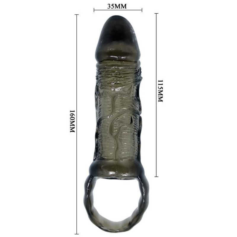 BAILE - GUAINA ESTENSIONE PENE CON CINTURINO PER TESTICOLI 11.5 CM