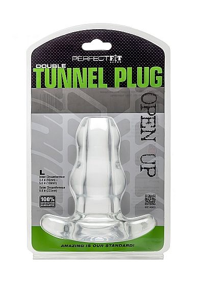 PERFECT FIT BRAND - DOPPIO TUNNEL PLUG XL GRANDE TRANSPARENTE