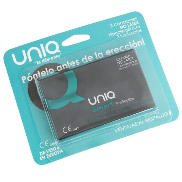 UNIQ - PRESERVATIVI SMART LATEX FREE PRE-ERECTION CONDOMS 3 UNITS