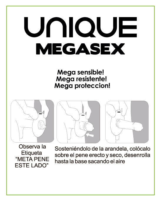 UNIQ - PRESERVATIVI MEGASEX LATEX FREE SENSITIVE CONDOMS 3 UNITS