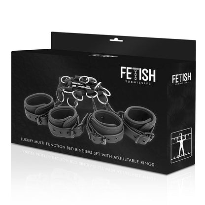 FETISH SUBMISSIVE - MANETTE SET DI CRAVATTE DA LETTO CON FODERA IN NOPRENE