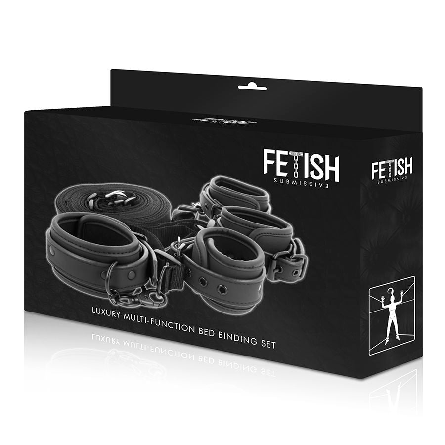 FETISH SUBMISSIVE - SET DI MANETTE E CRAVATTE CON FODERA IN NOPRENE