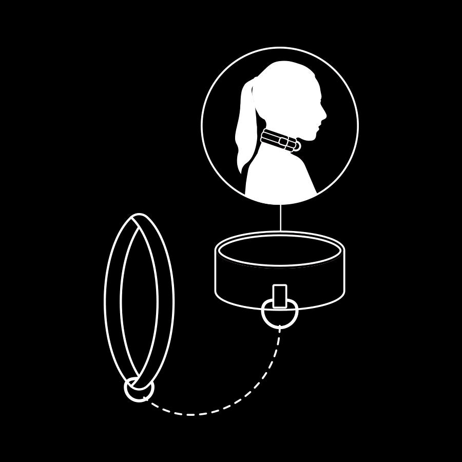 FETISH SUBMISSIVE - COLLANA A CATENA CON FODERA IN NOPRENE