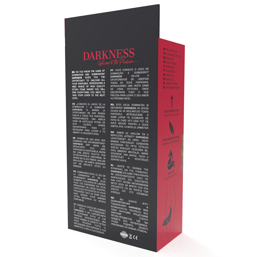 DARKNESS - CODA NATURALE CON PLUG ANALE IN SILICONE 10 CM