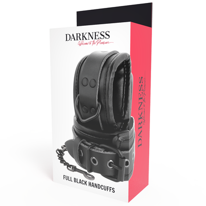 DARKNESS - MANETTE REGOLABILI IN PELLE NERA