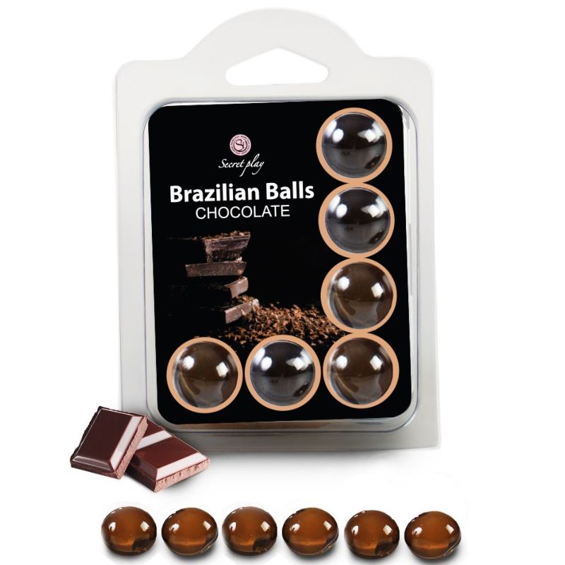 SECRETPLAY - LUBRIFICANTE SET 6 PALLINE BRASILIANI CIOCCOLATO