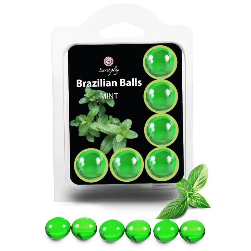 SECRETPLAY - LUBRIFICANTE SET 6 PALLINE BRASILIANI MENTA