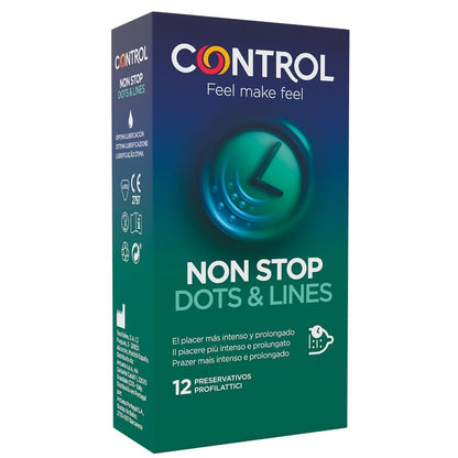 CONTROL - PRESERVATIVI NONSTOP DOTS AND LINES CONDOMS 12 UNITS