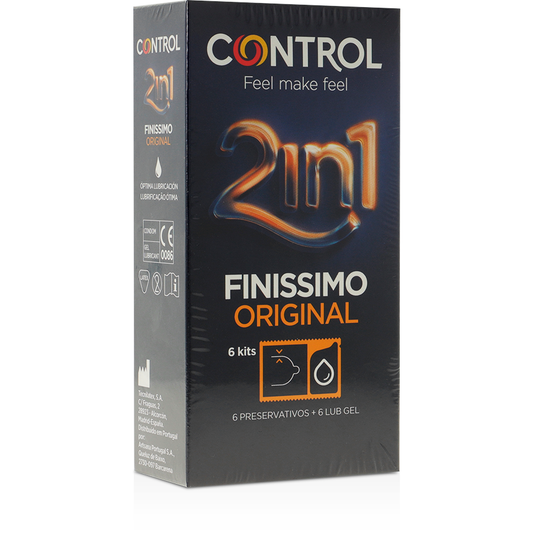 CONTROL - PRESERVATIVI FINISIMO DUO + LUBRIFICATO 6 UNITÀ