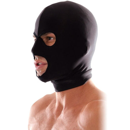 FETISH FANTASY SERIES - MASCHERA CON 3 FORI IN SPANDEX