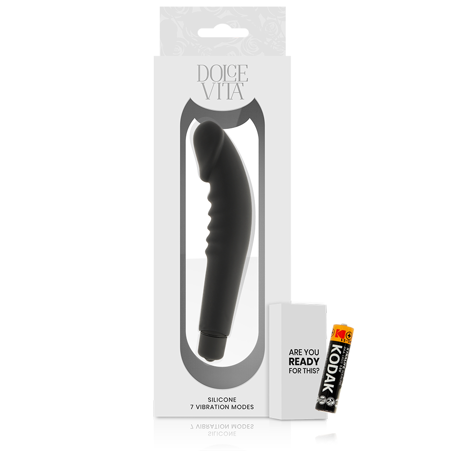 DOLCE VITA -VIBRATORE  PIACERE REALISTICO SILICONE NERO