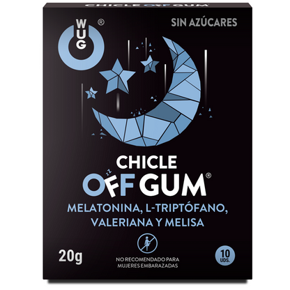 WUG GUM - CHEWING GUM OFF VALERIAN, TRYPTOPHAN, LEMON BALM AND MELATONIN 10 UNITS