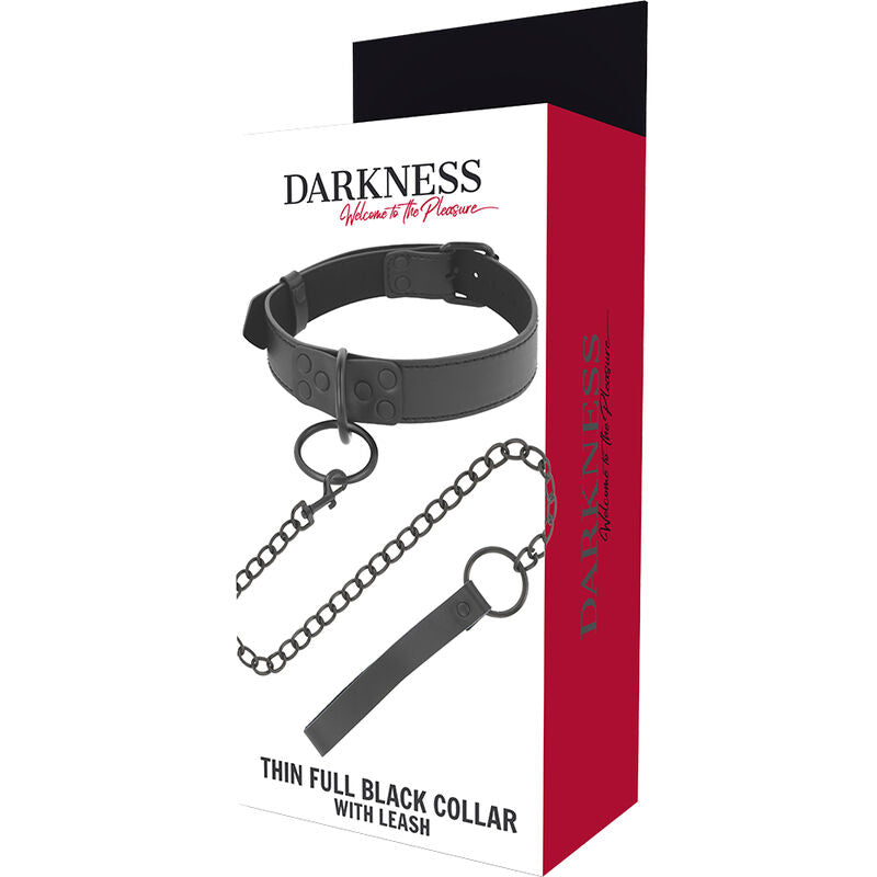 DARKNESS - COLLANA NERA CON CATENA