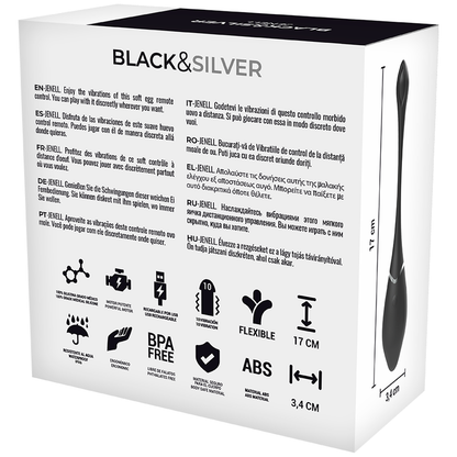 BLACK&SILVER - UOVO VIBRANTE RICARICABILE JENELL