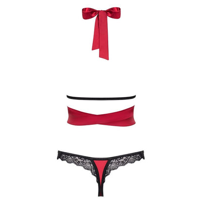 OBSESSIVE - REGGISENO E MUTANDINA SENSUELIA SET DUE PEZZI ROSSO XXL