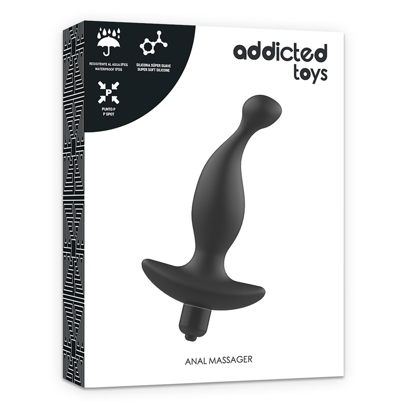 ADDICTED TOYS - MASSAGGIATORE ANALE CON VIBRAZIONE NERAMODELLO 1